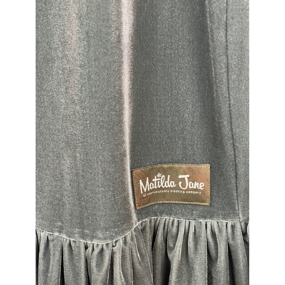 Matilda Jane Velvet Ruffle Pants Womens Small Grey Excellent Wide Leg Lounge - Picture 4 of 10